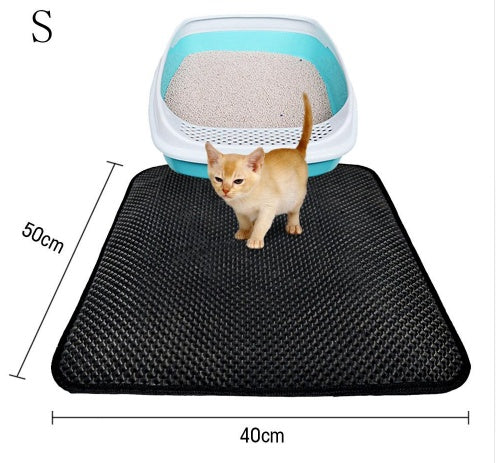 Double Layer Litter Cat Bed Pads Pet Cat Litter Mat Trapping Pets