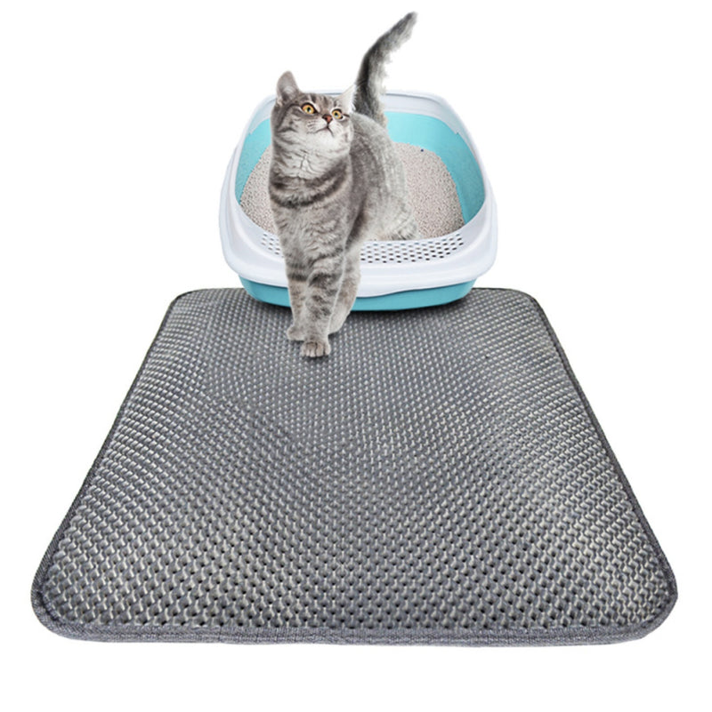 Double Layer Litter Cat Bed Pads Pet Cat Litter Mat Trapping Pets