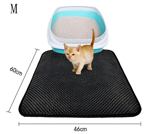 Double Layer Litter Cat Bed Pads Pet Cat Litter Mat Trapping Pets