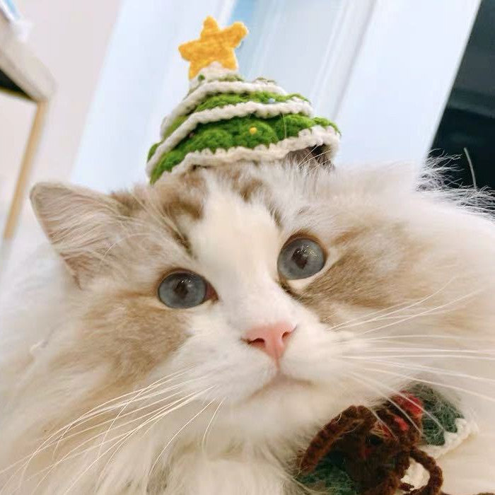 Pet Christmas Handmade Woolen Hat Pet Hat