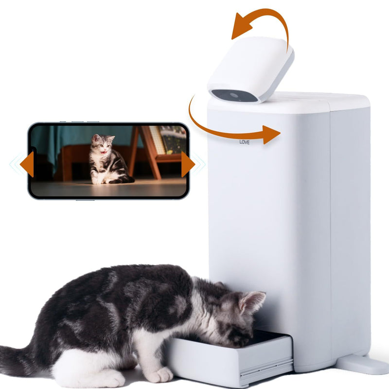 Automatic Cat Feeder Camera Timed Pet Feeder Portion Control Camera